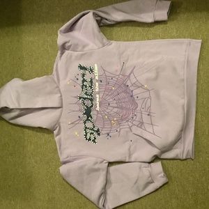 Sp5der acai hoodie medium purple